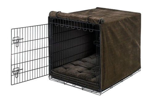Bowser Crate Cover - Microvelvet Chocolate Bones