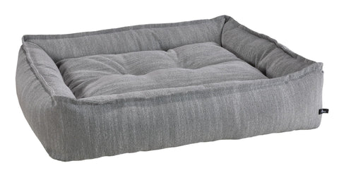 Bowsers Sterling Pet Lounge Bed - Stone Grey Performance Linen