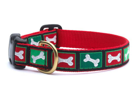 Christmas Bone Dog Collar & Leash