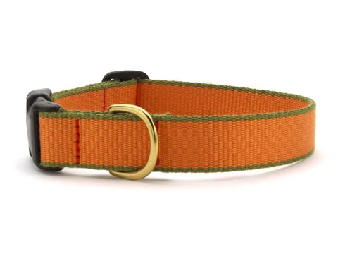 Green Market Bamboo Dog Collar Tangerine & Green Pine